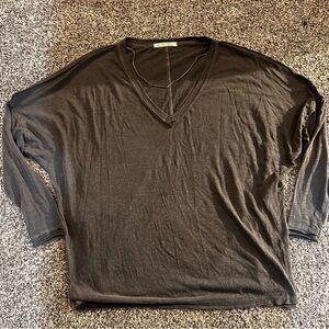 Free People v neck oversized shirt